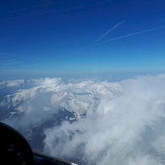 Flugwegposition um 15:17:56: Aufgenommen in der Nähe von Gemeinde Steinach am Brenner, Österreich in 3433 Meter